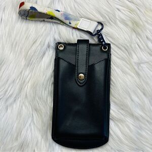 a new day cellphone wallet wristlet black 4x7 inches